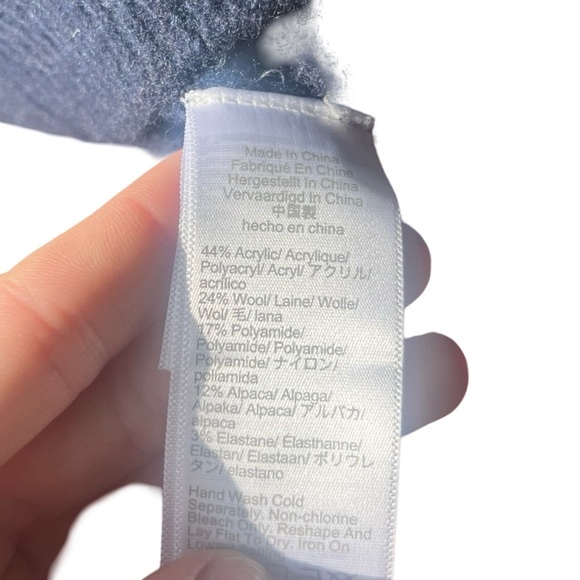 J Crew Wool Alpaca Blend knit sweater navy Womens Small - Picture 4 of 4